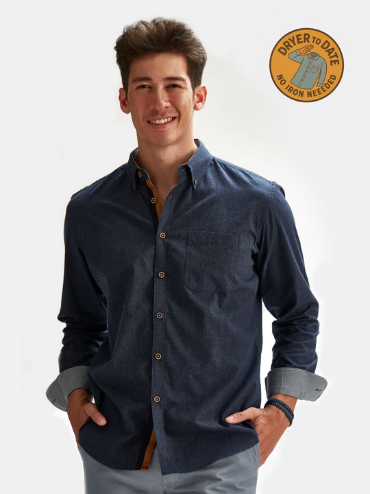 The Cool Chambray in Deep Blue