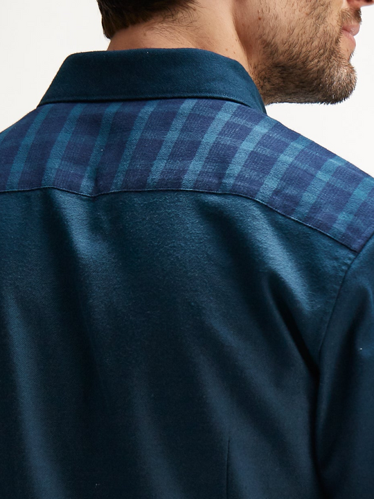 Short Sleeve Shirt - Flanneltastic in Green with Plaid Pop