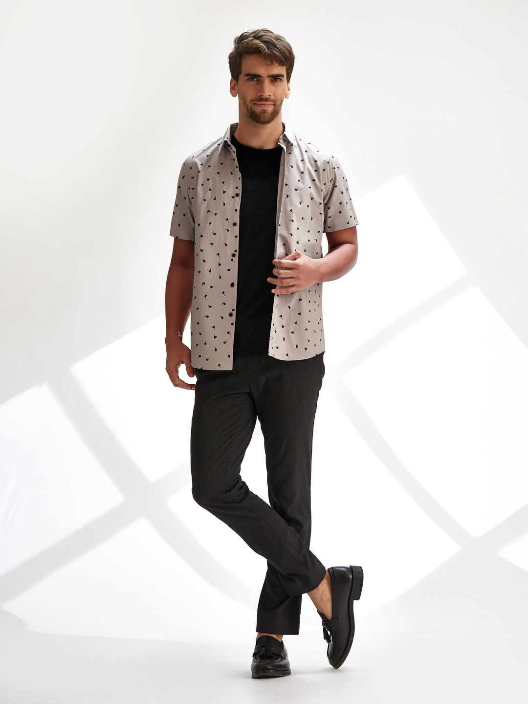 Short Sleeve Shirt - Umbrella Swirls