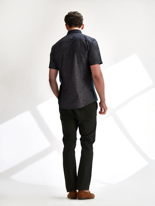 Short Sleeve Shirt - 100% Softness in Brushed Black