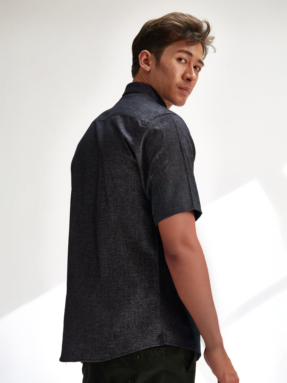 Short Sleeve Shirt - 100% Softness in Brushed Black