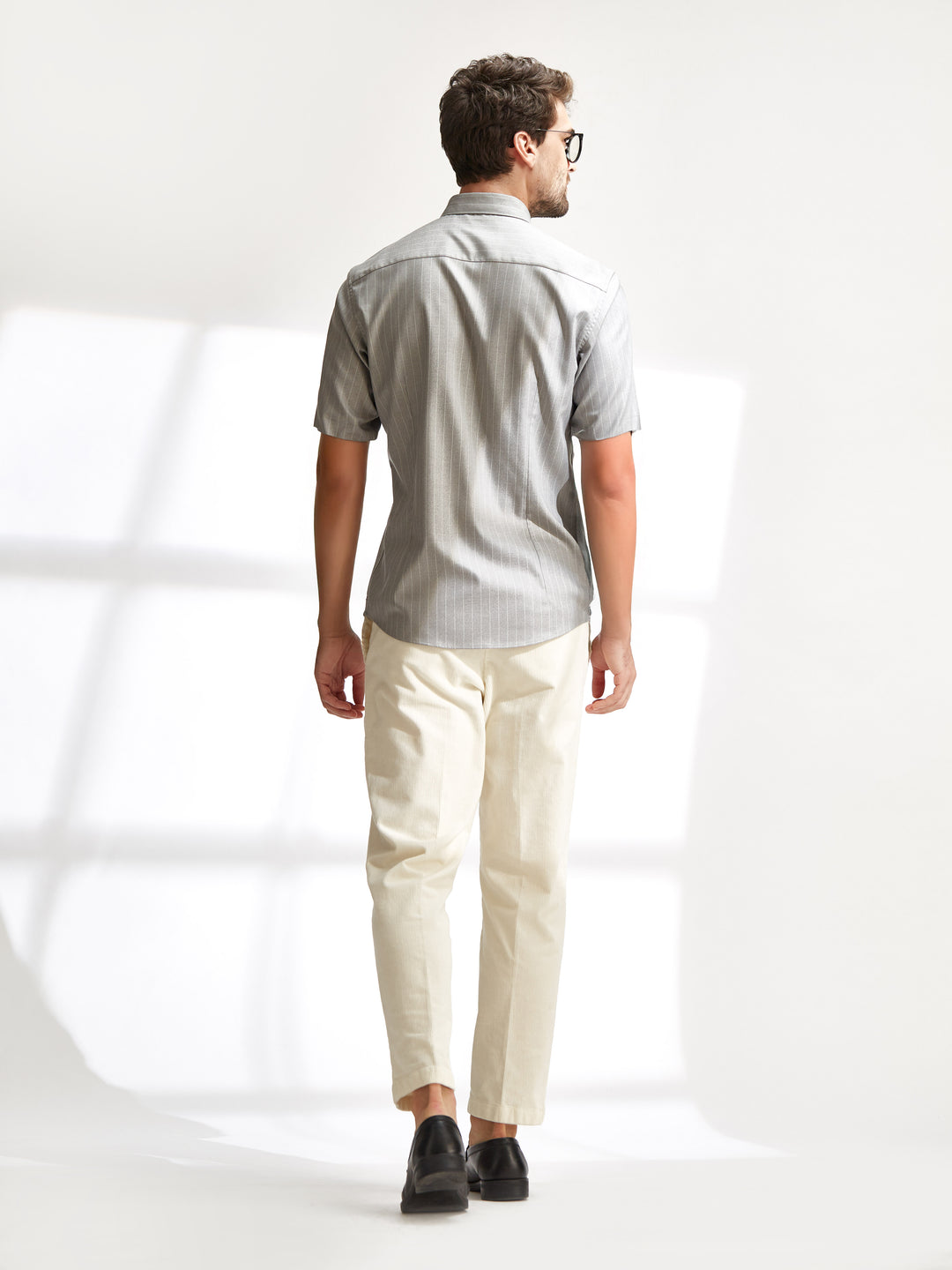 Short Sleeve Shirt - The Line in Light Beige