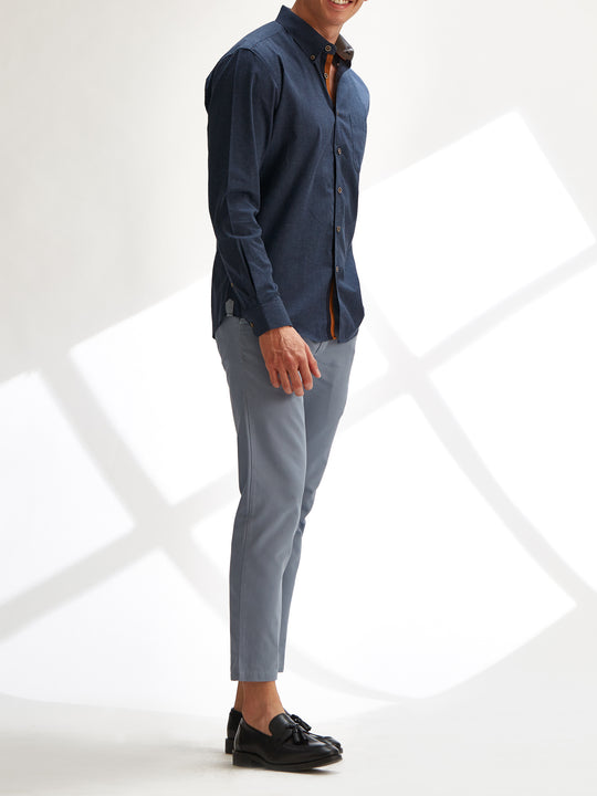 The Cool Chambray in Deep Blue