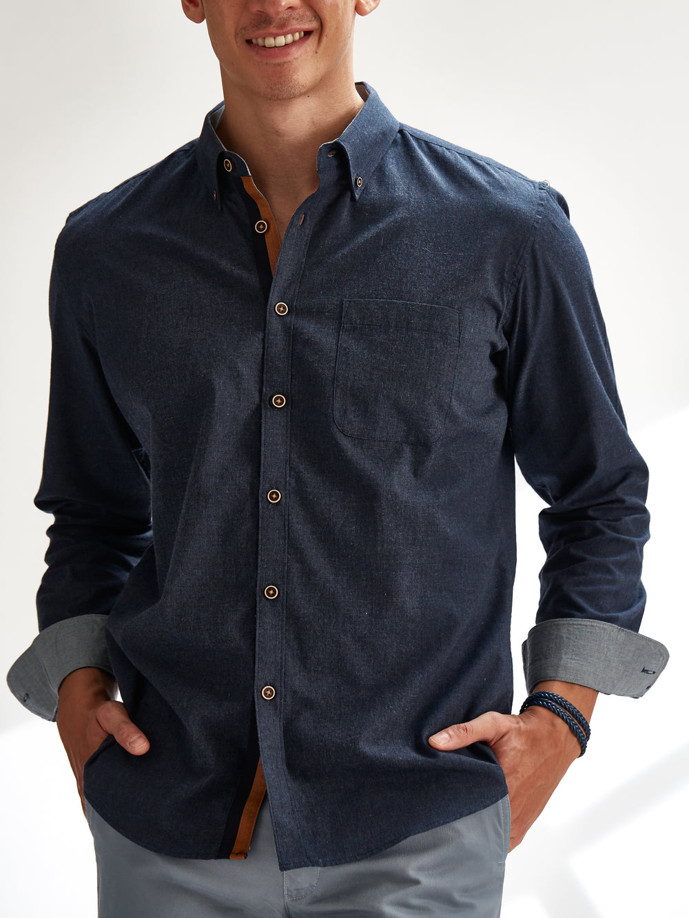 The Cool Chambray in Deep Blue