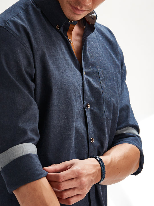 The Cool Chambray in Deep Blue