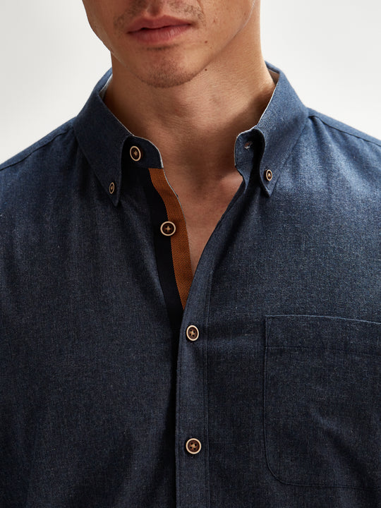 The Cool Chambray in Deep Blue