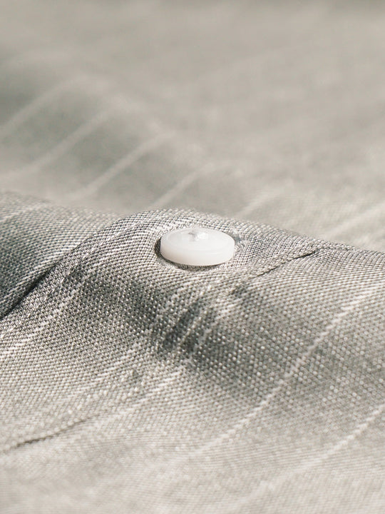 Cotton the First Slim Fit shirt. Shop local San Francisco style. Stretch beige stripe, light performance fabric..