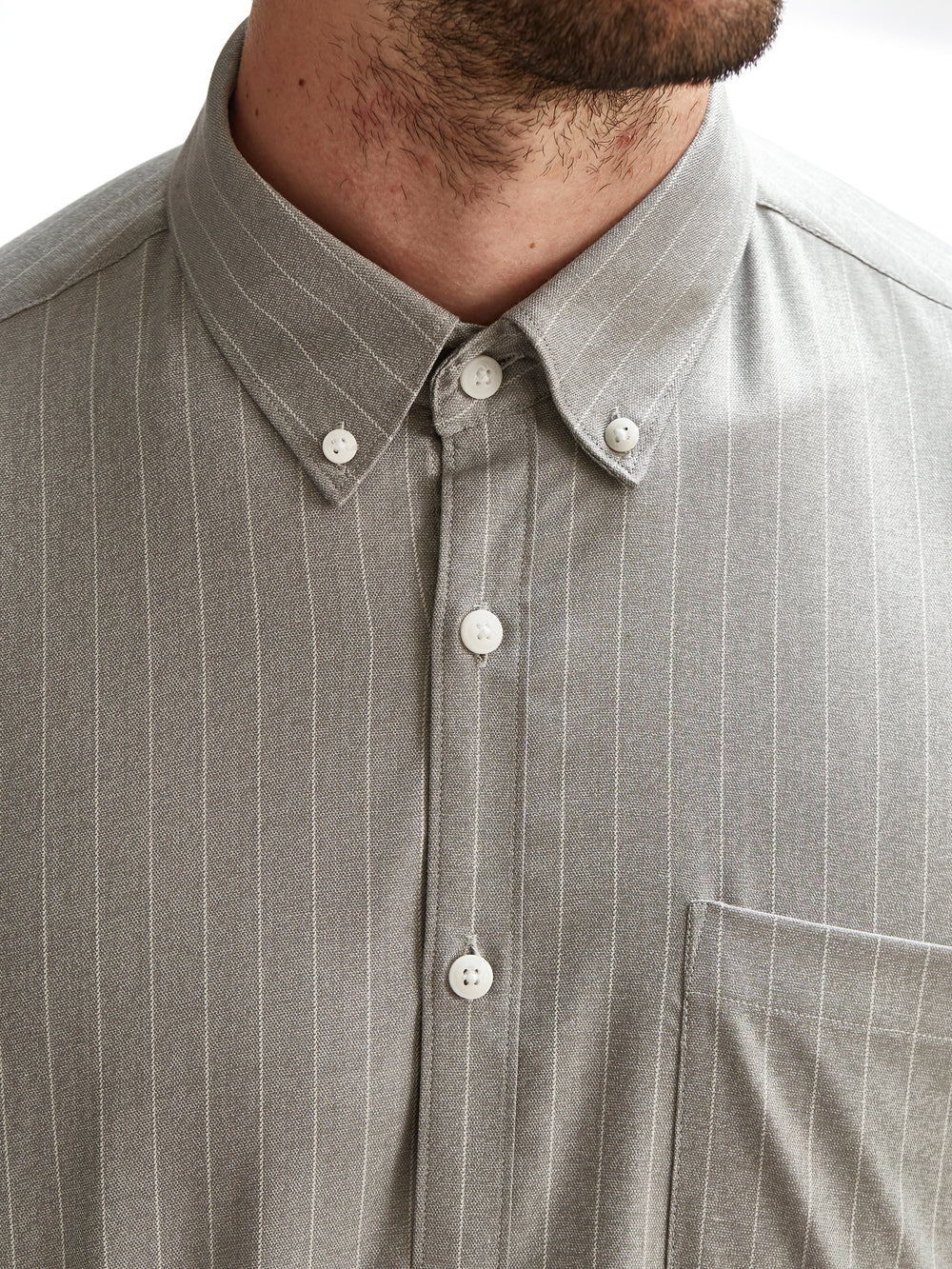 Short Sleeve Shirt - The Line in Light Beige