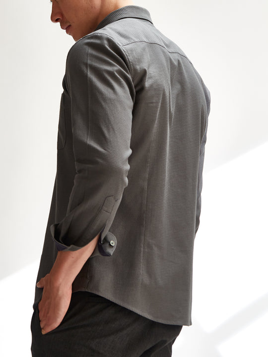 Textured Grey Shirt