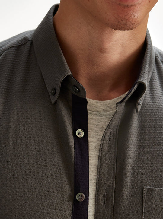Textured Grey Shirt