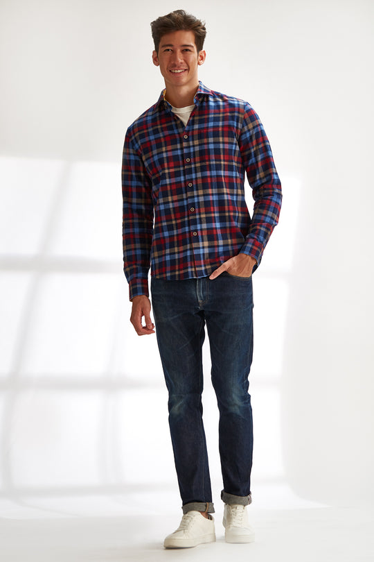Flanneltastic in Red Blue Yellow Plaid