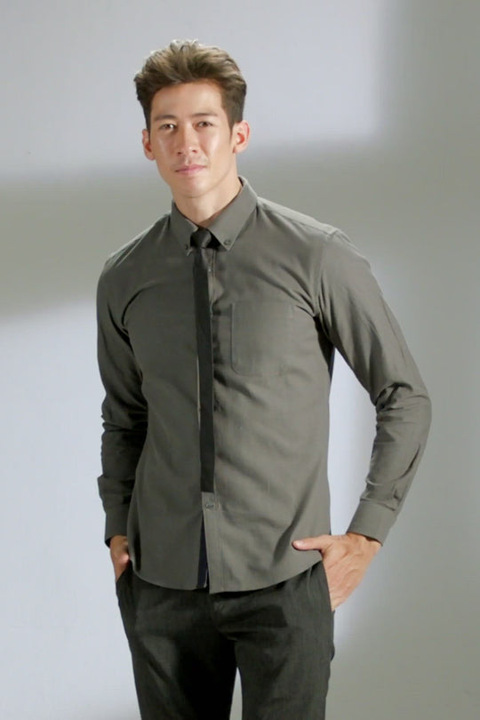 Textured Grey Shirt